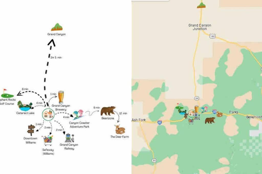 Walk To Gc Train Depot And Route 66, King Beds, Game Room, Bbq, Firepit Williams Exteriör bild